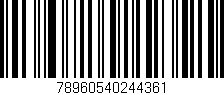 Código de barras (EAN, GTIN, SKU, ISBN): '78960540244361'