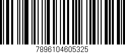 Código de barras (EAN, GTIN, SKU, ISBN): '7896104605325'