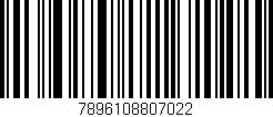 Código de barras (EAN, GTIN, SKU, ISBN): '7896108807022'