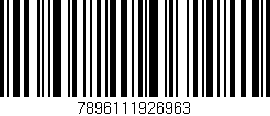 Código de barras (EAN, GTIN, SKU, ISBN): '7896111926963'