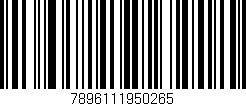 Código de barras (EAN, GTIN, SKU, ISBN): '7896111950265'