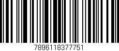 Código de barras (EAN, GTIN, SKU, ISBN): '7896118377751'