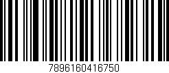 Código de barras (EAN, GTIN, SKU, ISBN): '7896160416750'