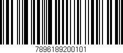Código de barras (EAN, GTIN, SKU, ISBN): '7896189200101'