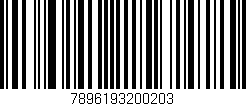 Código de barras (EAN, GTIN, SKU, ISBN): '7896193200203'
