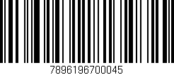Código de barras (EAN, GTIN, SKU, ISBN): '7896196700045'