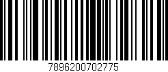 Código de barras (EAN, GTIN, SKU, ISBN): '7896200702775'