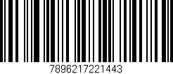 Código de barras (EAN, GTIN, SKU, ISBN): '7896217221443'