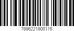 Código de barras (EAN, GTIN, SKU, ISBN): '7896221800115'