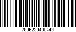 Código de barras (EAN, GTIN, SKU, ISBN): '7896230400443'