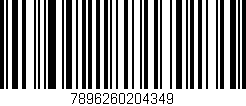 Código de barras (EAN, GTIN, SKU, ISBN): '7896260204349'