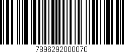 Código de barras (EAN, GTIN, SKU, ISBN): '7896292000070'
