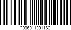 Código de barras (EAN, GTIN, SKU, ISBN): '7896311001163'
