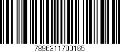 Código de barras (EAN, GTIN, SKU, ISBN): '7896311700165'