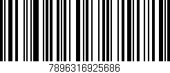 Código de barras (EAN, GTIN, SKU, ISBN): '7896316925686'
