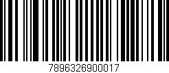 Código de barras (EAN, GTIN, SKU, ISBN): '7896326900017'