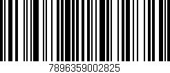 Código de barras (EAN, GTIN, SKU, ISBN): '7896359002825'