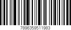 Código de barras (EAN, GTIN, SKU, ISBN): '7896359511983'