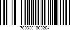 Código de barras (EAN, GTIN, SKU, ISBN): '7896381600204'