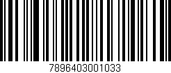 Código de barras (EAN, GTIN, SKU, ISBN): '7896403001033'