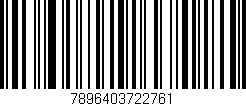 Código de barras (EAN, GTIN, SKU, ISBN): '7896403722761'