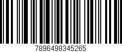 Código de barras (EAN, GTIN, SKU, ISBN): '7896498345265'
