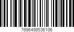 Código de barras (EAN, GTIN, SKU, ISBN): '7896498536106'