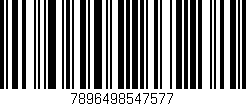 Código de barras (EAN, GTIN, SKU, ISBN): '7896498547577'