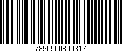Código de barras (EAN, GTIN, SKU, ISBN): '7896500800317'