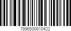 Código de barras (EAN, GTIN, SKU, ISBN): '7896500810422'