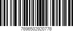 Código de barras (EAN, GTIN, SKU, ISBN): '7896502920778'