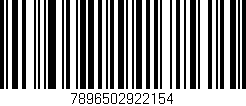 Código de barras (EAN, GTIN, SKU, ISBN): '7896502922154'