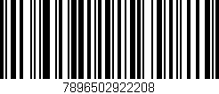 Código de barras (EAN, GTIN, SKU, ISBN): '7896502922208'