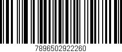 Código de barras (EAN, GTIN, SKU, ISBN): '7896502922260'