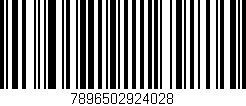 Código de barras (EAN, GTIN, SKU, ISBN): '7896502924028'