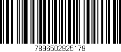 Código de barras (EAN, GTIN, SKU, ISBN): '7896502925179'