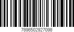 Código de barras (EAN, GTIN, SKU, ISBN): '7896502927098'