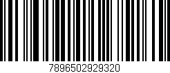 Código de barras (EAN, GTIN, SKU, ISBN): '7896502929320'