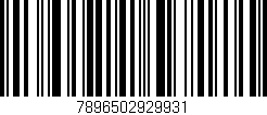 Código de barras (EAN, GTIN, SKU, ISBN): '7896502929931'