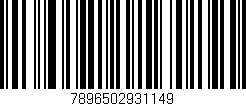 Código de barras (EAN, GTIN, SKU, ISBN): '7896502931149'