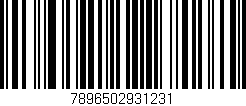 Código de barras (EAN, GTIN, SKU, ISBN): '7896502931231'