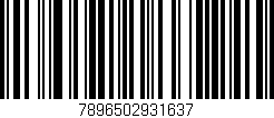 Código de barras (EAN, GTIN, SKU, ISBN): '7896502931637'