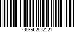 Código de barras (EAN, GTIN, SKU, ISBN): '7896502932221'