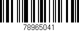 Código de barras (EAN, GTIN, SKU, ISBN): '78965041'