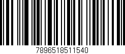 Código de barras (EAN, GTIN, SKU, ISBN): '7896518511540'