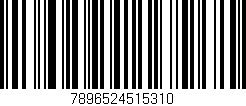 Código de barras (EAN, GTIN, SKU, ISBN): '7896524515310'