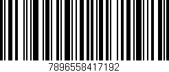 Código de barras (EAN, GTIN, SKU, ISBN): '7896558417192'