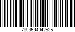 Código de barras (EAN, GTIN, SKU, ISBN): '7896584042535'