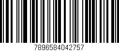 Código de barras (EAN, GTIN, SKU, ISBN): '7896584042757'