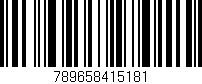 Código de barras (EAN, GTIN, SKU, ISBN): '789658415181'